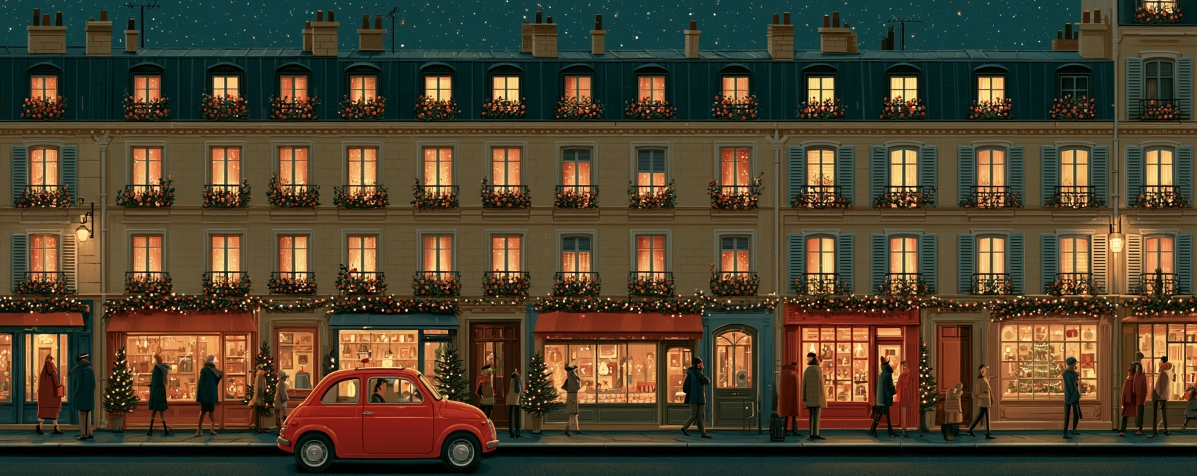 Wallpaper preview on iPhone 17 Pro Max running iOS 26 - Paris Night Avenue