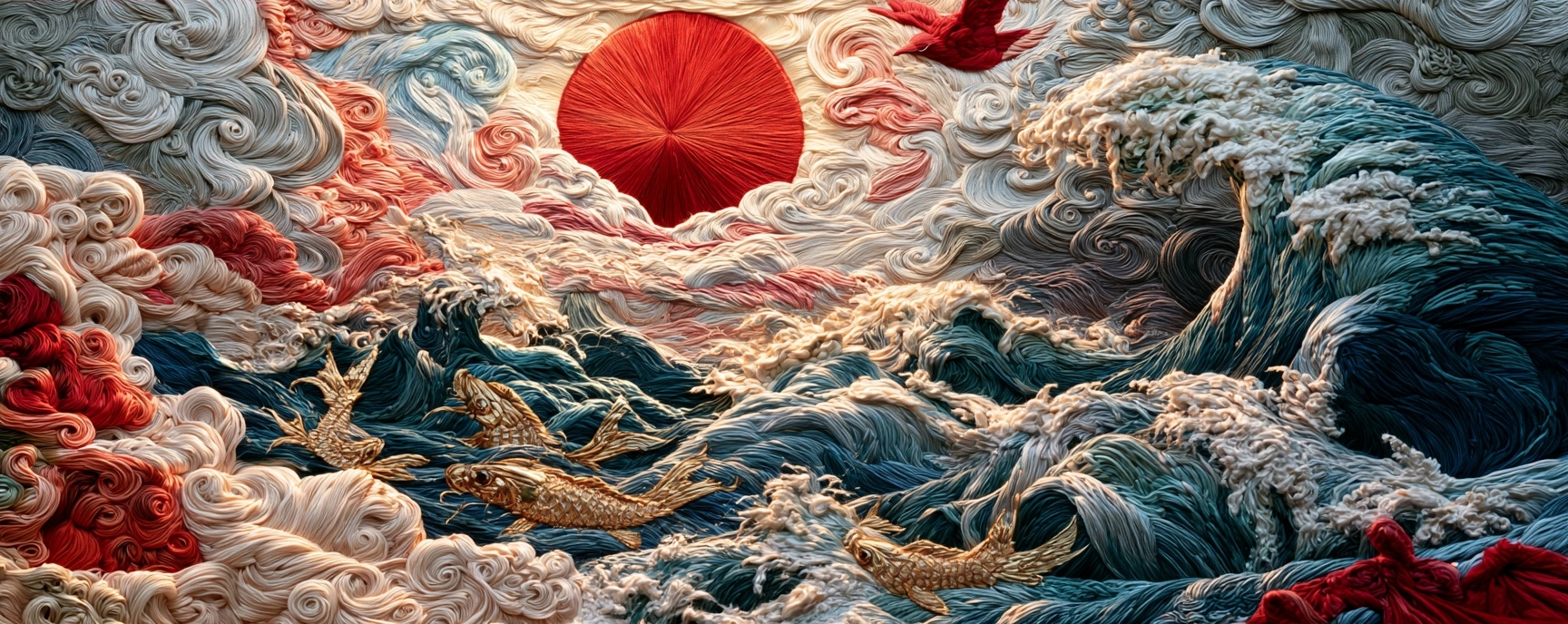 Wallpaper preview on iPhone 17 Pro Max running iOS 26 - Stitched Sunlit Waves